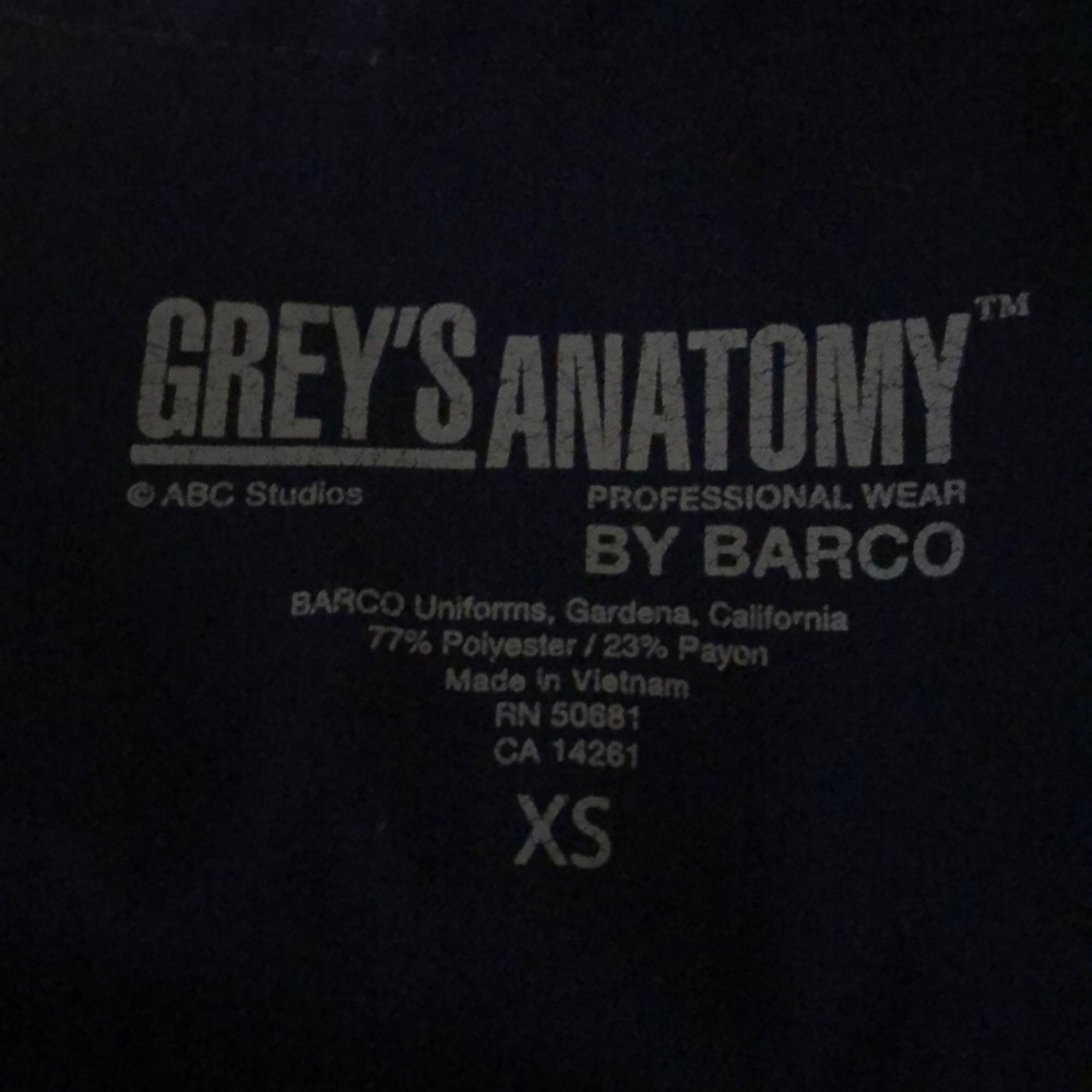 2 pairs of grey’s anatomy navy scrubs